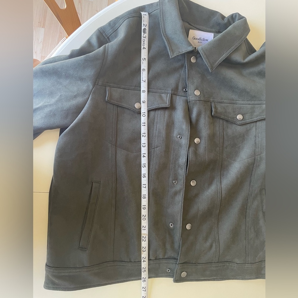 Goodfellow & Co Olive Green Men’s Faux Suede Bomber Jacket Size XL - Picture 5 of 7